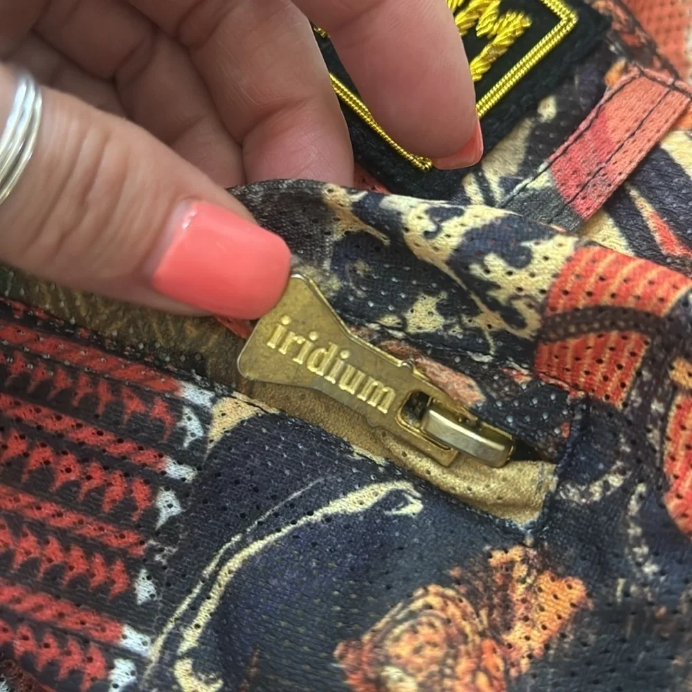 Iridium 77 Oriental perforated shorts
